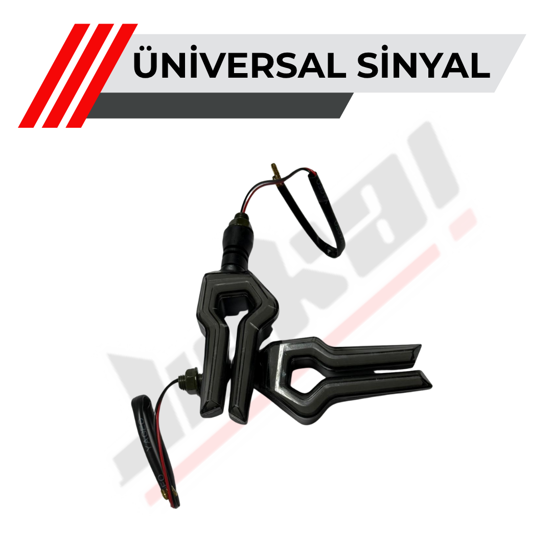 JİEKAİ TS54 ÜNİVERSAL KAYARLI SİNYAL MOTOSİKLET *SARI*