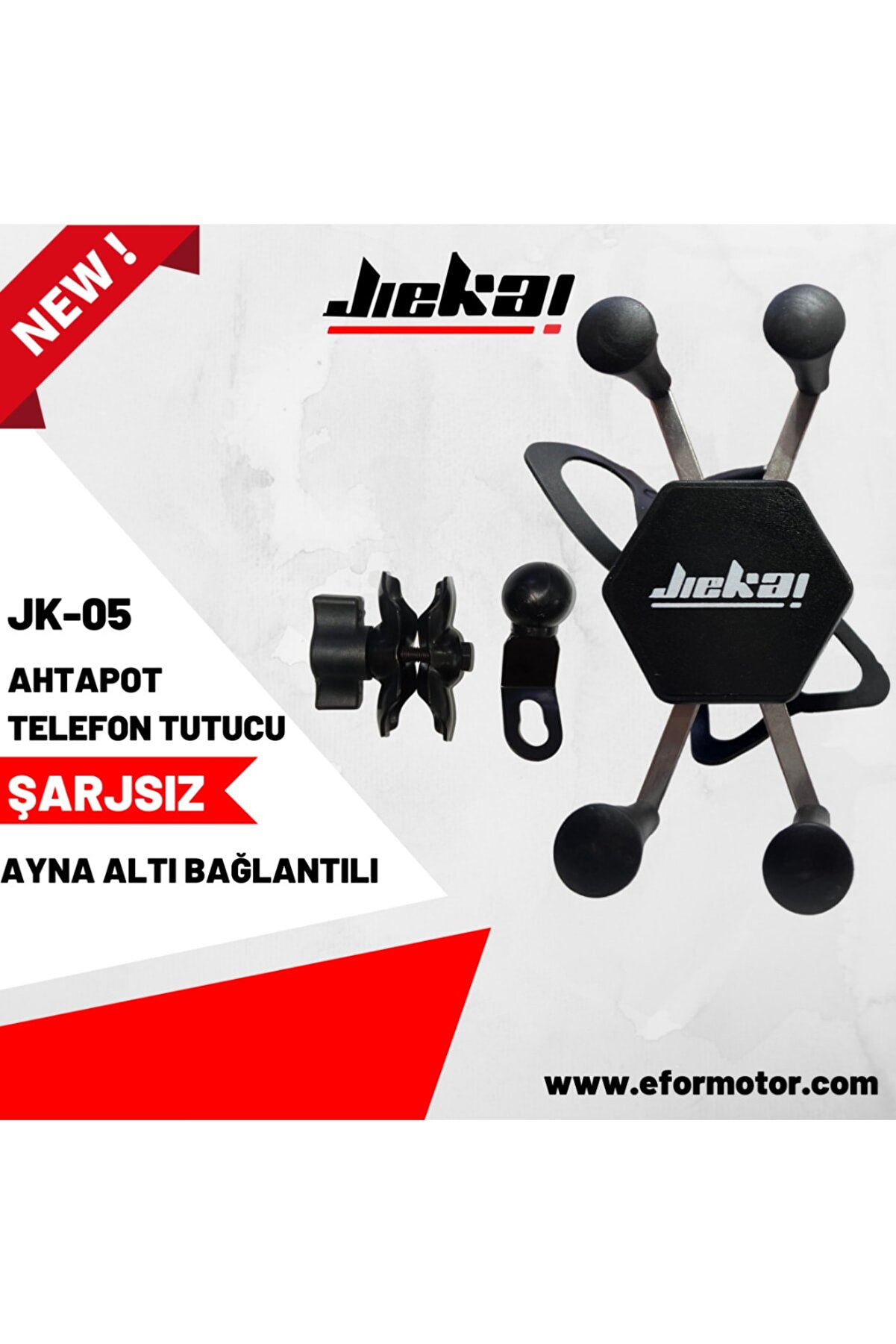Motosiklet Ayna Bağlantılı Ahtapot Telefon Tutucu ( ŞARJSIZ )