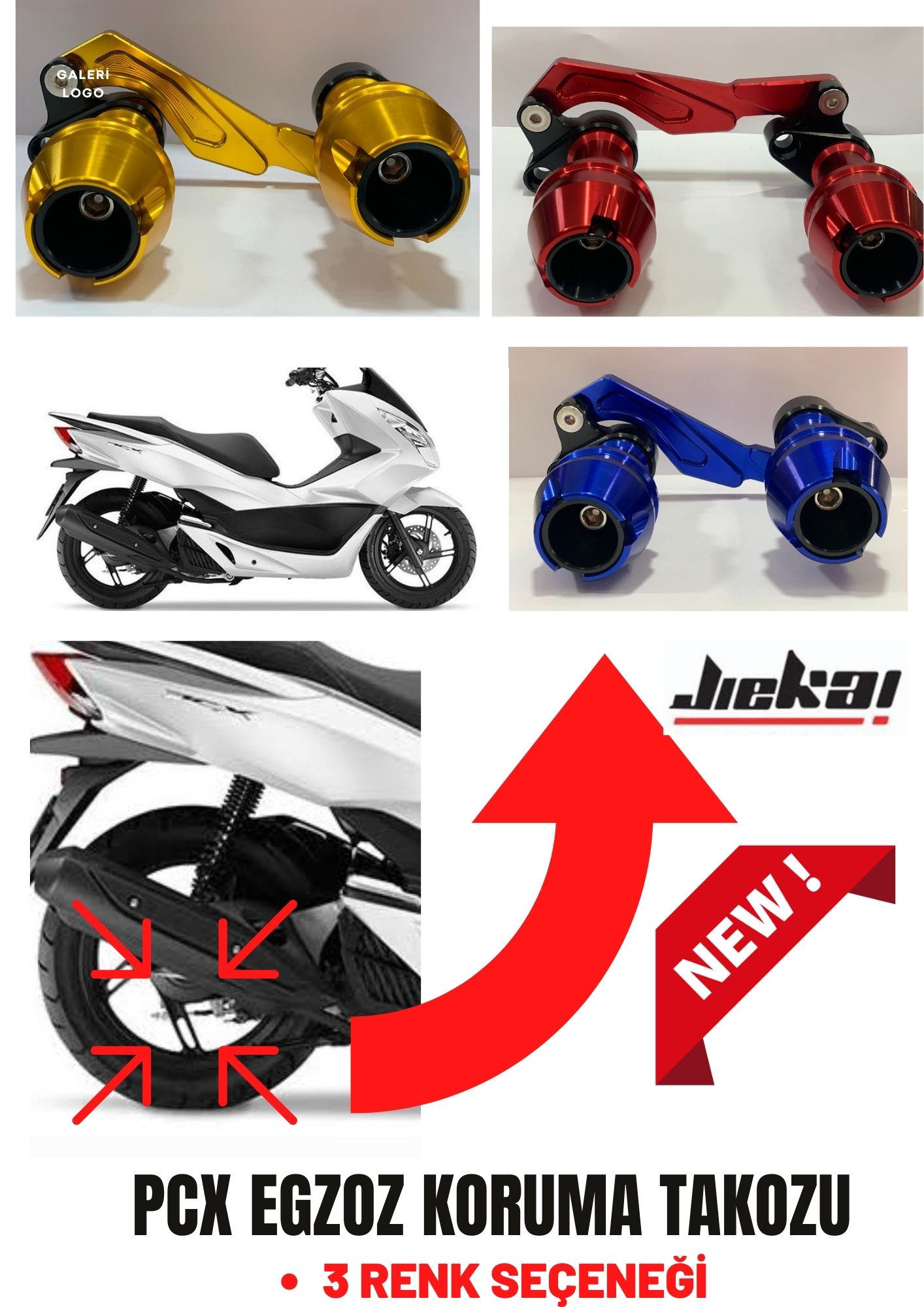 PCX TEK PARÇA EGZOZ KORUMA TAKOZU CNC