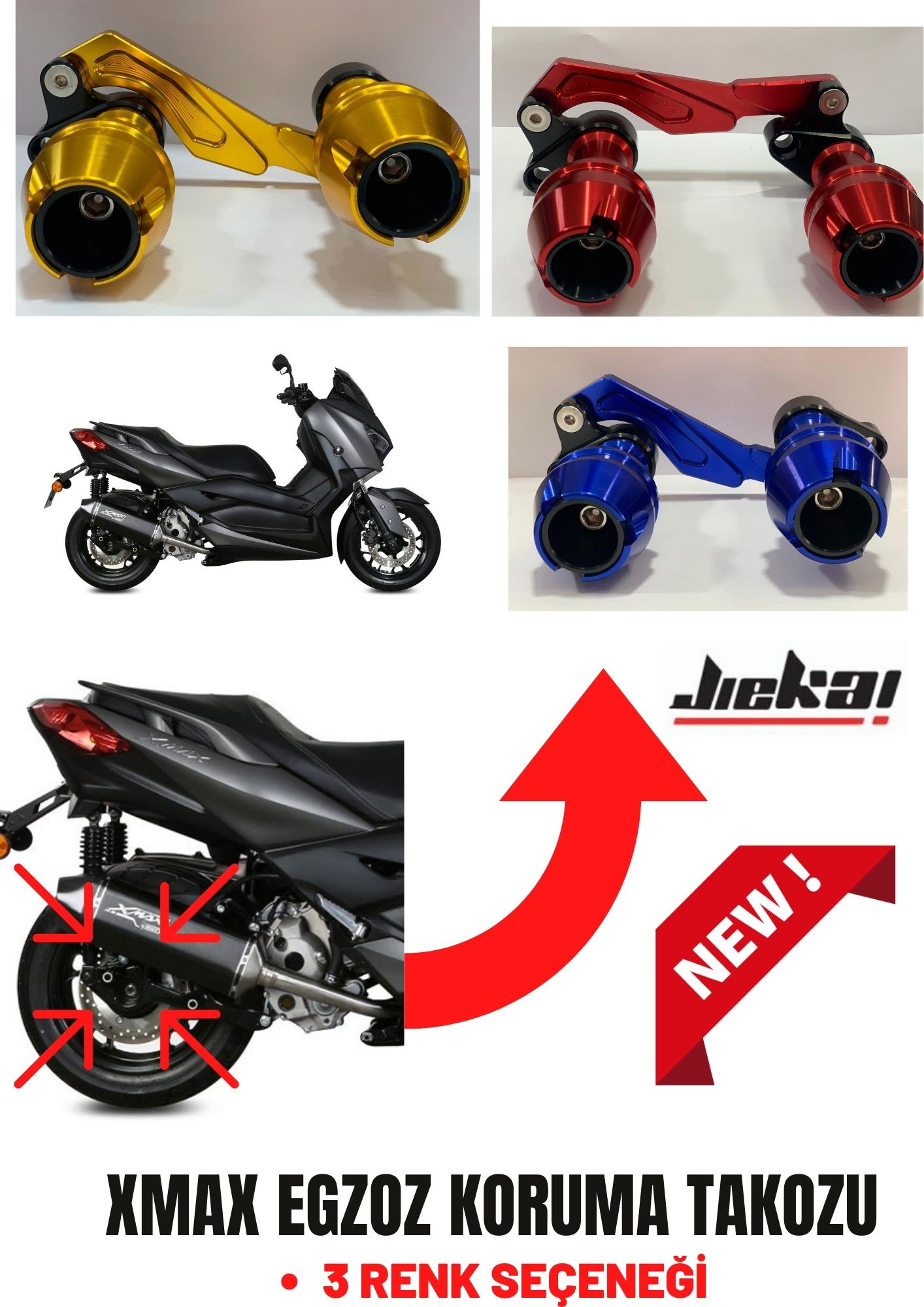 XMAX TEK PARÇA EGZOZ KORUMA TAKOZU CNC