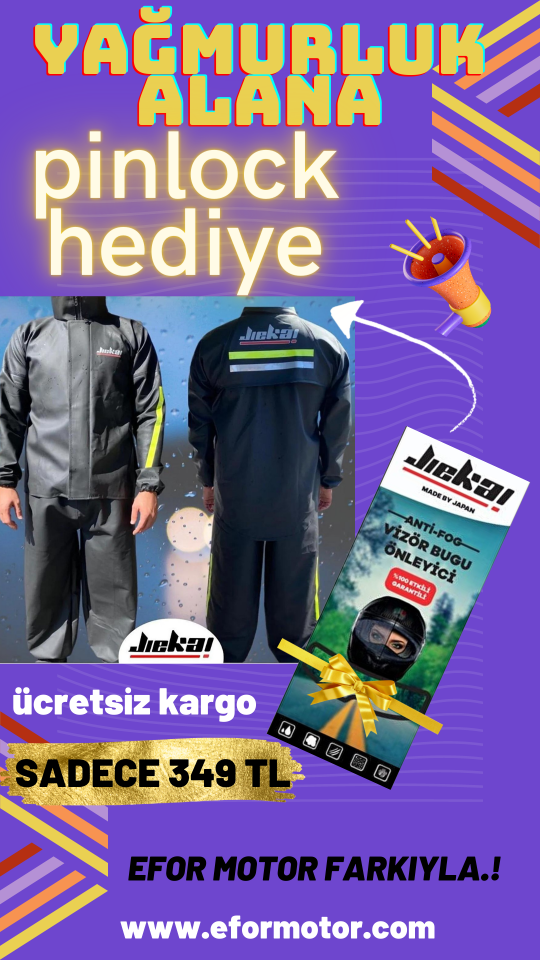 TAKIM YAĞMURLUK + PINLOCK + BUFF JİEKAİ