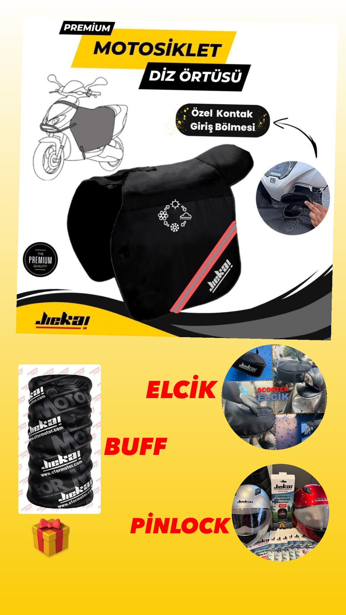 HONDA DİO  DİZ ÖRTÜSÜ ELCİK PİNLOCK  HEDİYELİ