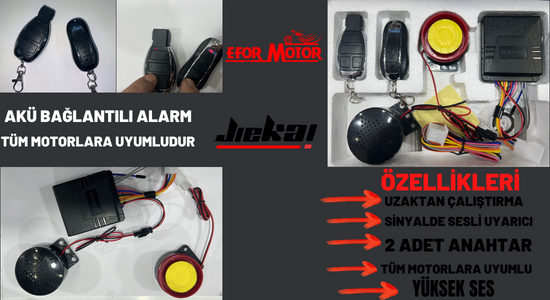 MOTOSİKLET ALARM UZAKTAN KUMANDA ÇALIŞTIRMA ÖZELLİĞİ