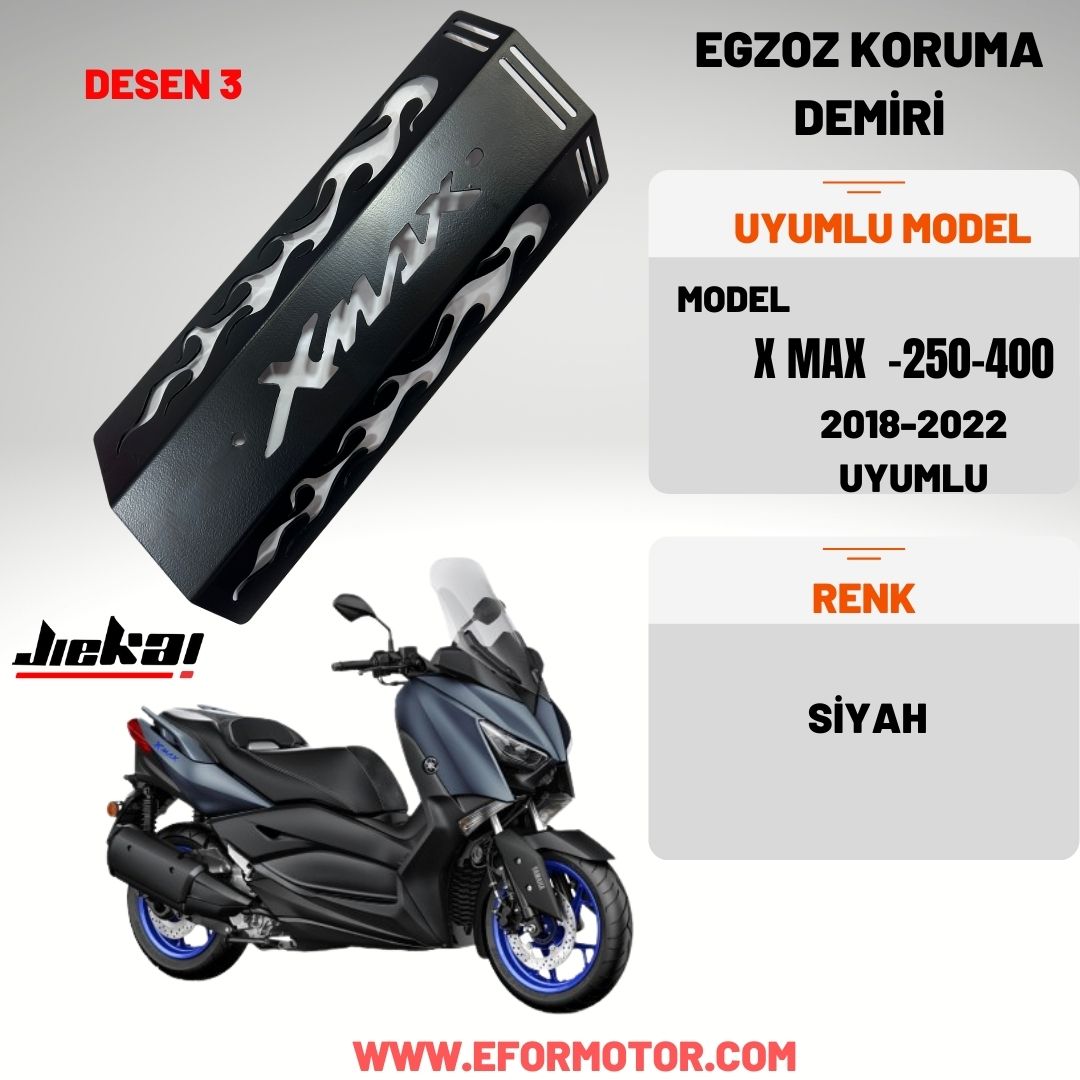 YAMAHA XMAX 250 EGZOZ KORUMA DEMİRİ 2018-2022 DESEN 2