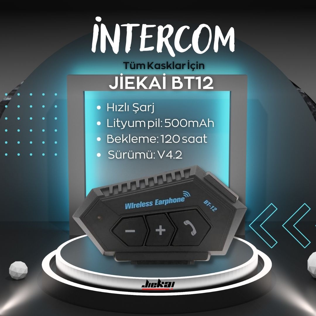 BT12 İnterkom Motosiklet Bluetooth Intercom Seti
