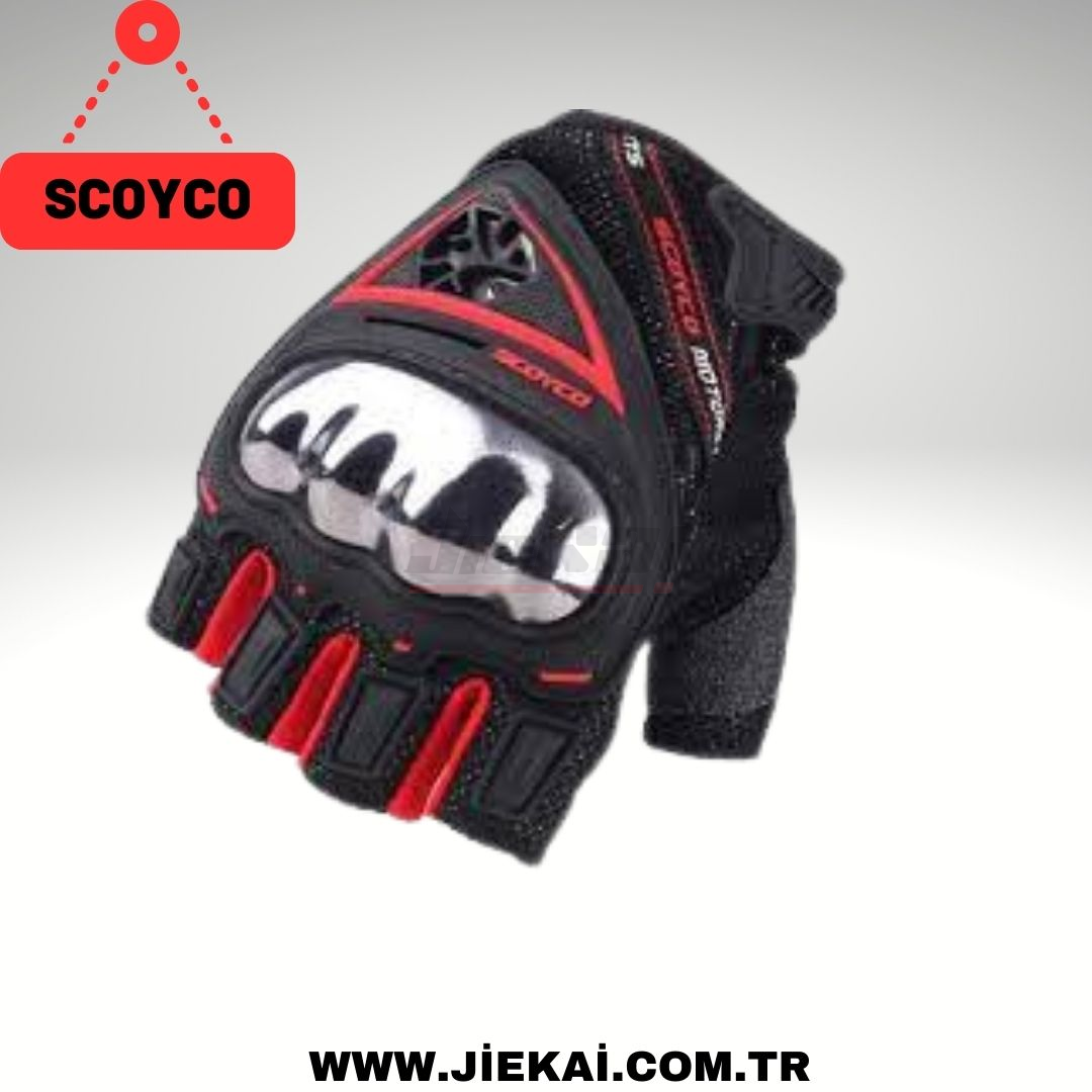  SCOYCO YARIM ELDİVEN KIRMIZI MC44D