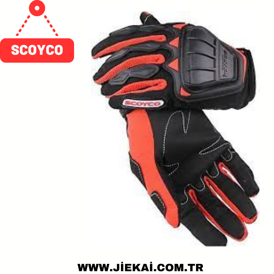  SCOYCO ELDİVEN UZUN MC08 KIRMIZI
