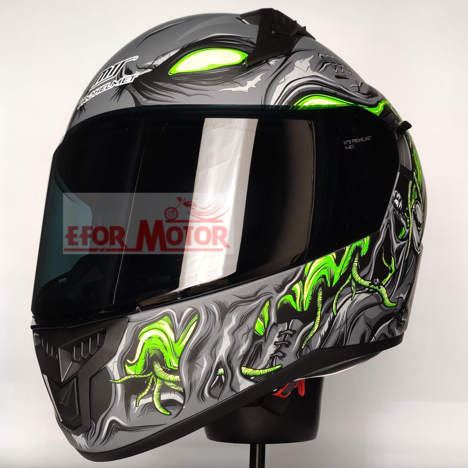 SNAKE ZOMBİE WHİTE KASK H-801
