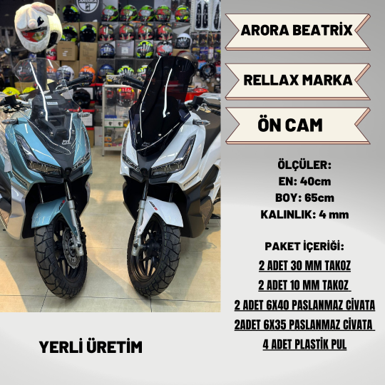 ARORA BEATRİX 150 ÖN CAM ÖN SİPERLİK