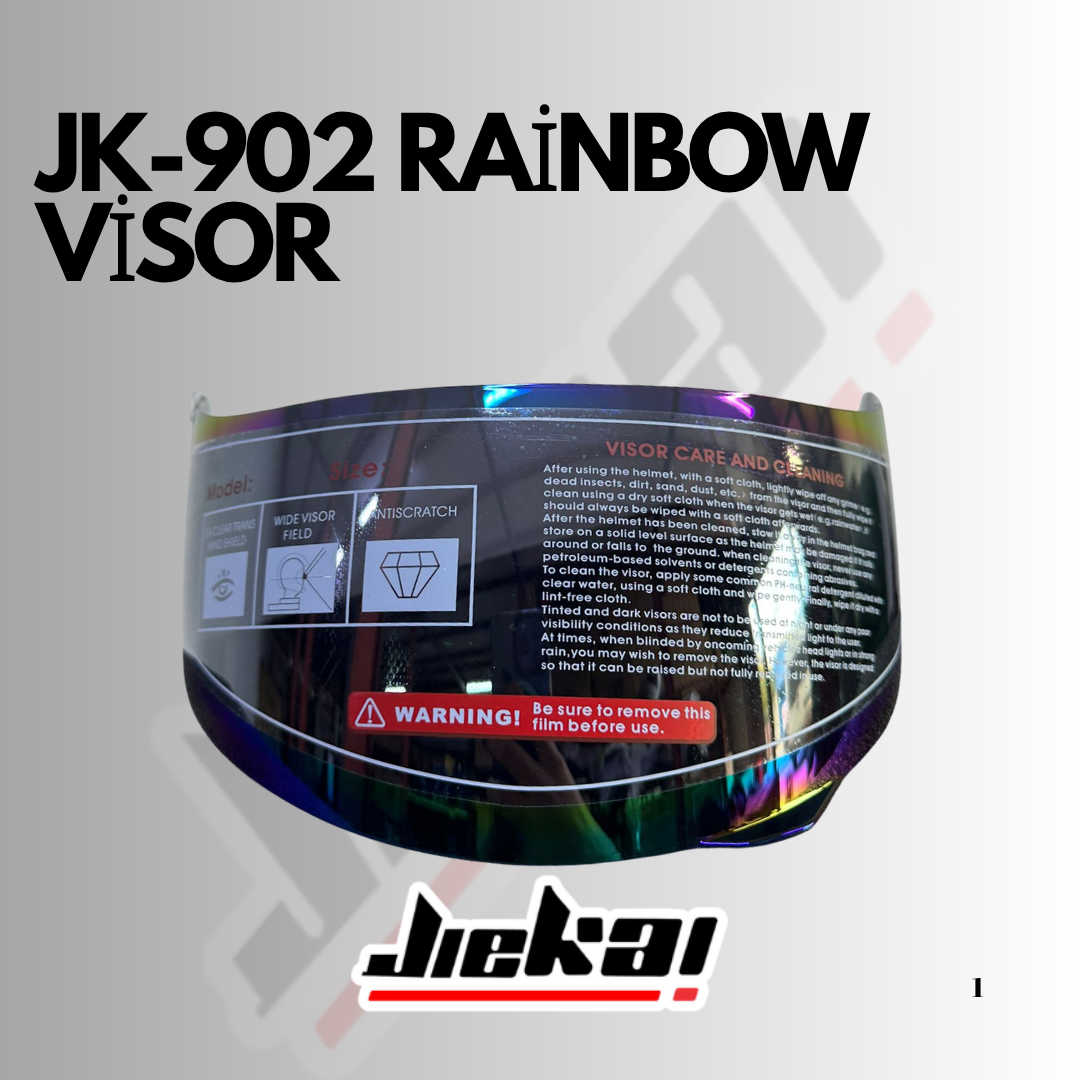 JİEKAİ ÇENE AÇILIR KASK RAİNBOW-HOLOGRAMLI VİZÖR
