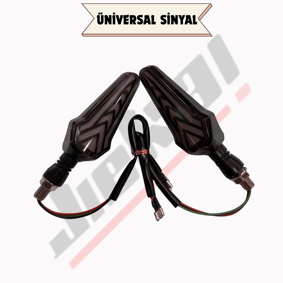 JİEKAİ TS26 ÜNİVERSAL MOTOSİKLET  KAYARLI SİNYAL SARI*KIRMIZI