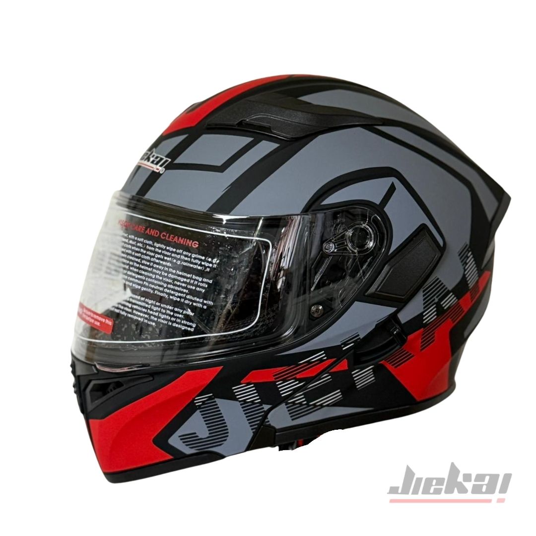 JİEKAİ JK-902 ÇENE AÇILIR KASK * ÇENE PEDLİ * H1 KIRMIZI 