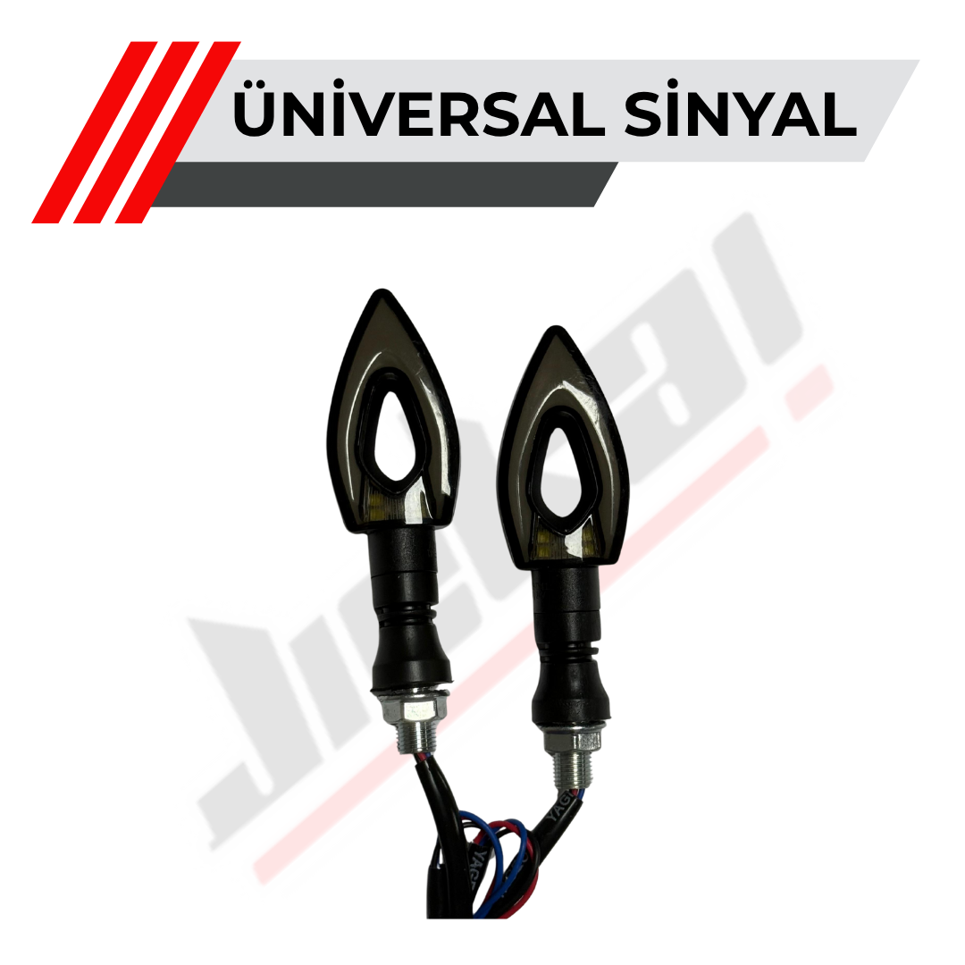 JİEKAİ TS41 ÜNİVERSAL LED *BEYAZ* KAYARLI SİNYAL MOTOSİKLET *SARI*