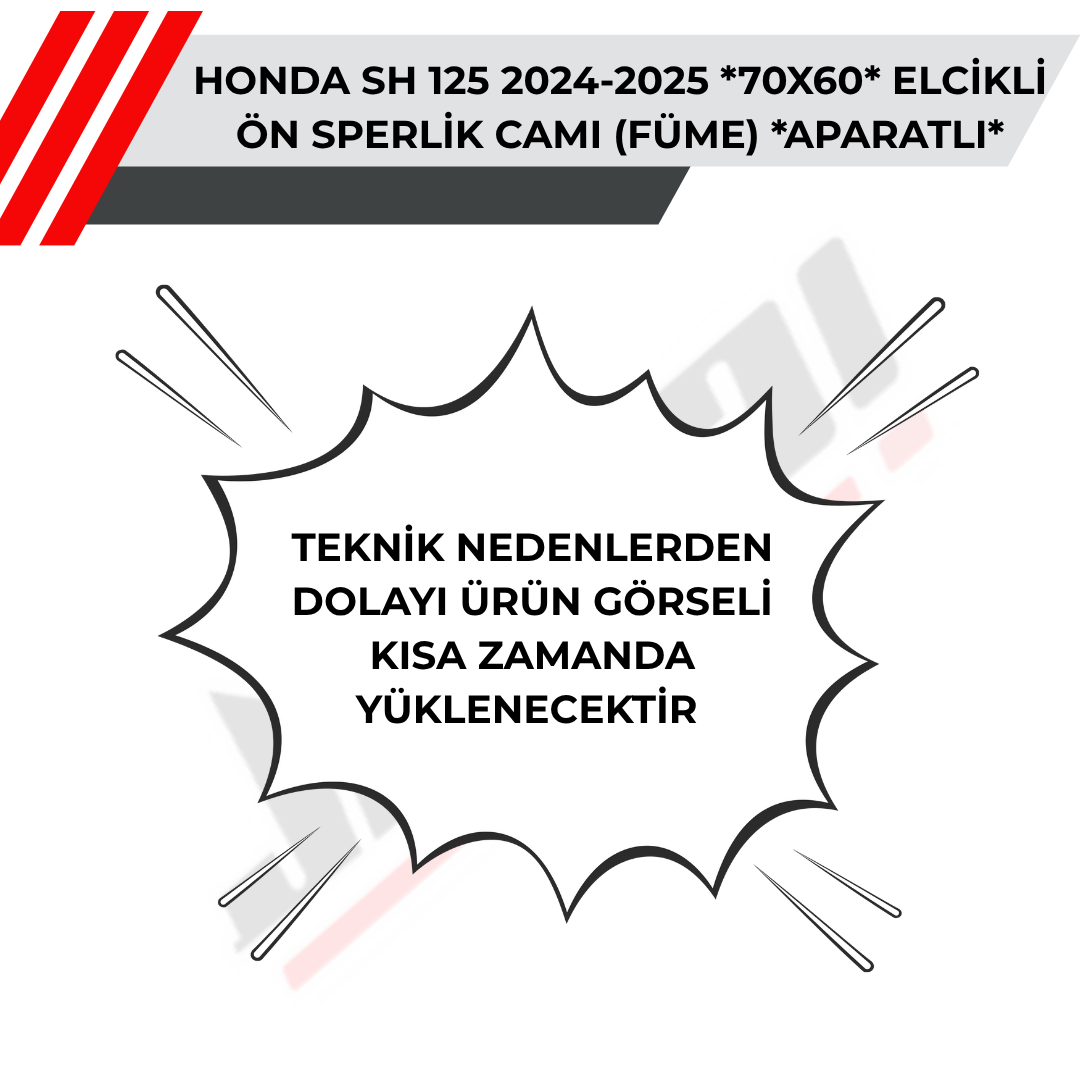  HONDA SH 125 2024-2025 *70X60* ELCİKLİ ÖN SPERLİK CAMI (FÜME) *APARATLI*