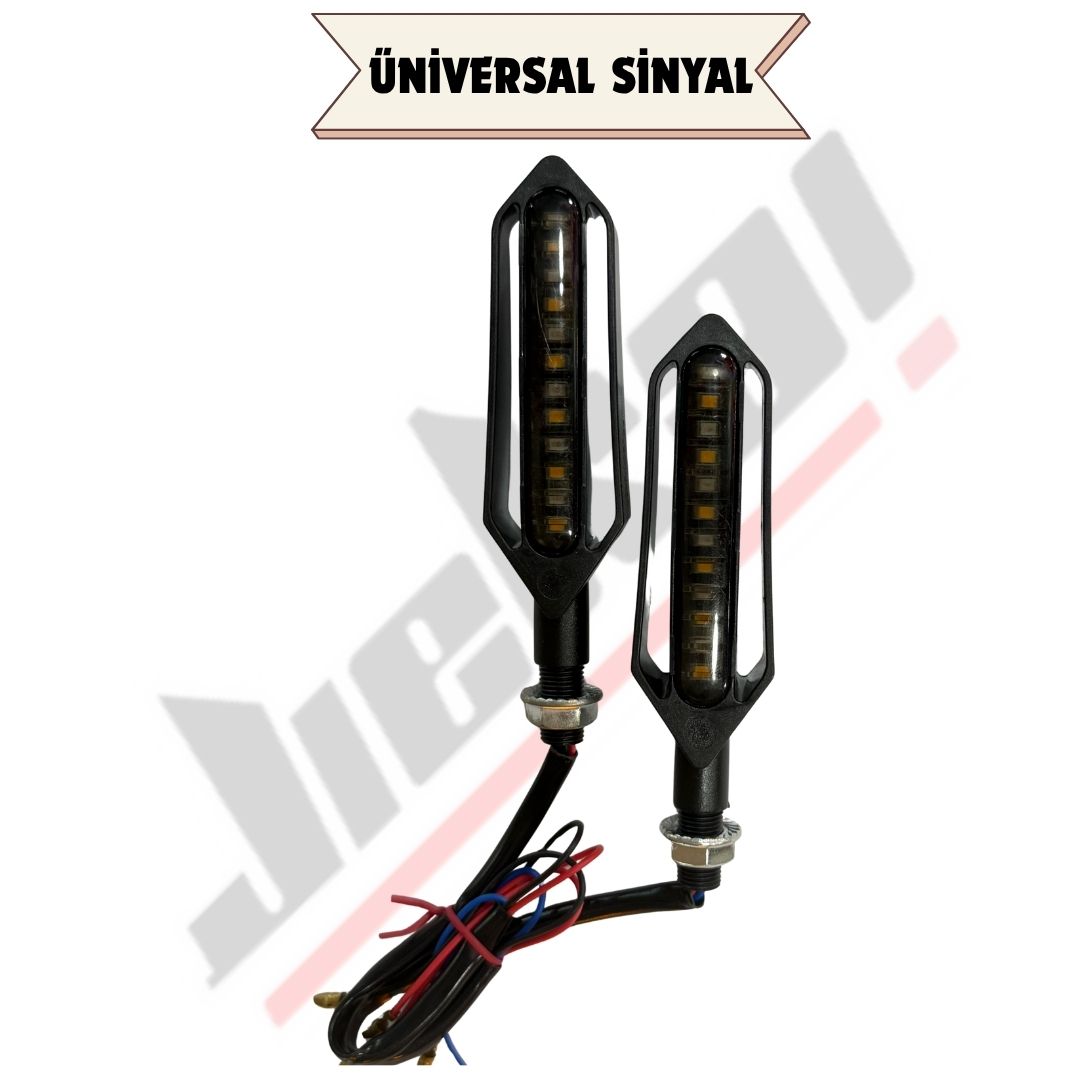 JİEKAİ TS39 ÜNİVERSAL KAYARLI SİNYAL MOTOSİKLET *SARI*
