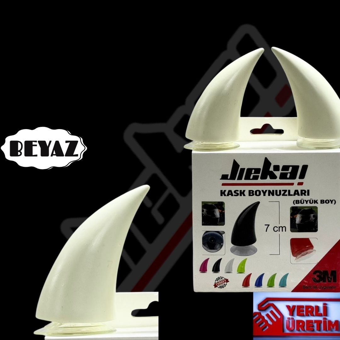 KASK BOYNUZU ( BEYAZ ) PAKET İÇERİĞİ 2 ADET